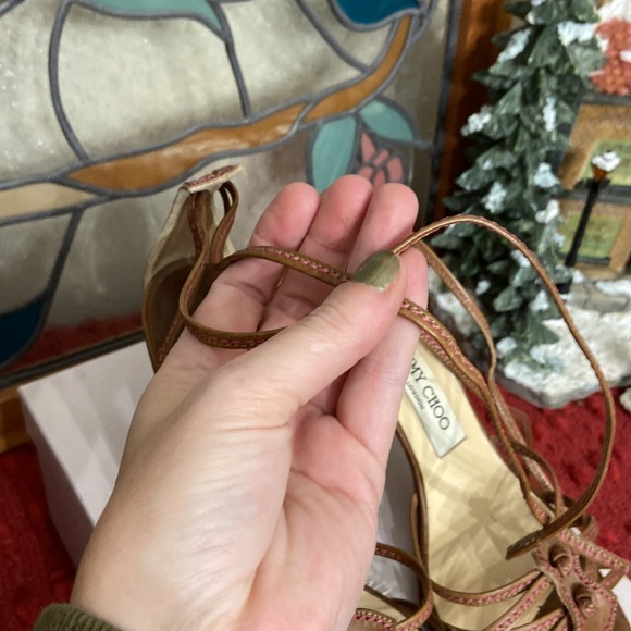 Jimmy Choo Boyce Strappy Sandals Heels Size 37 - Picture 4 of 16